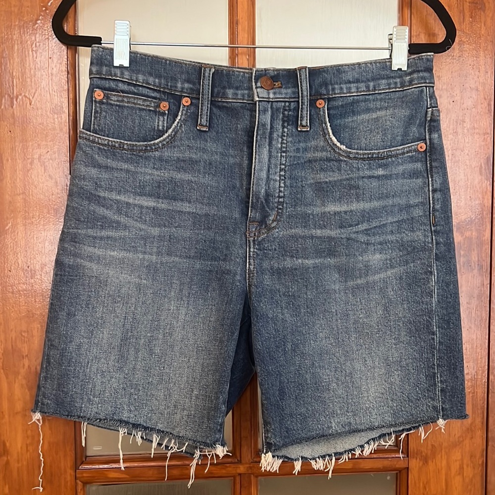Madewell High-Rise Denim Mid-Length Shorts